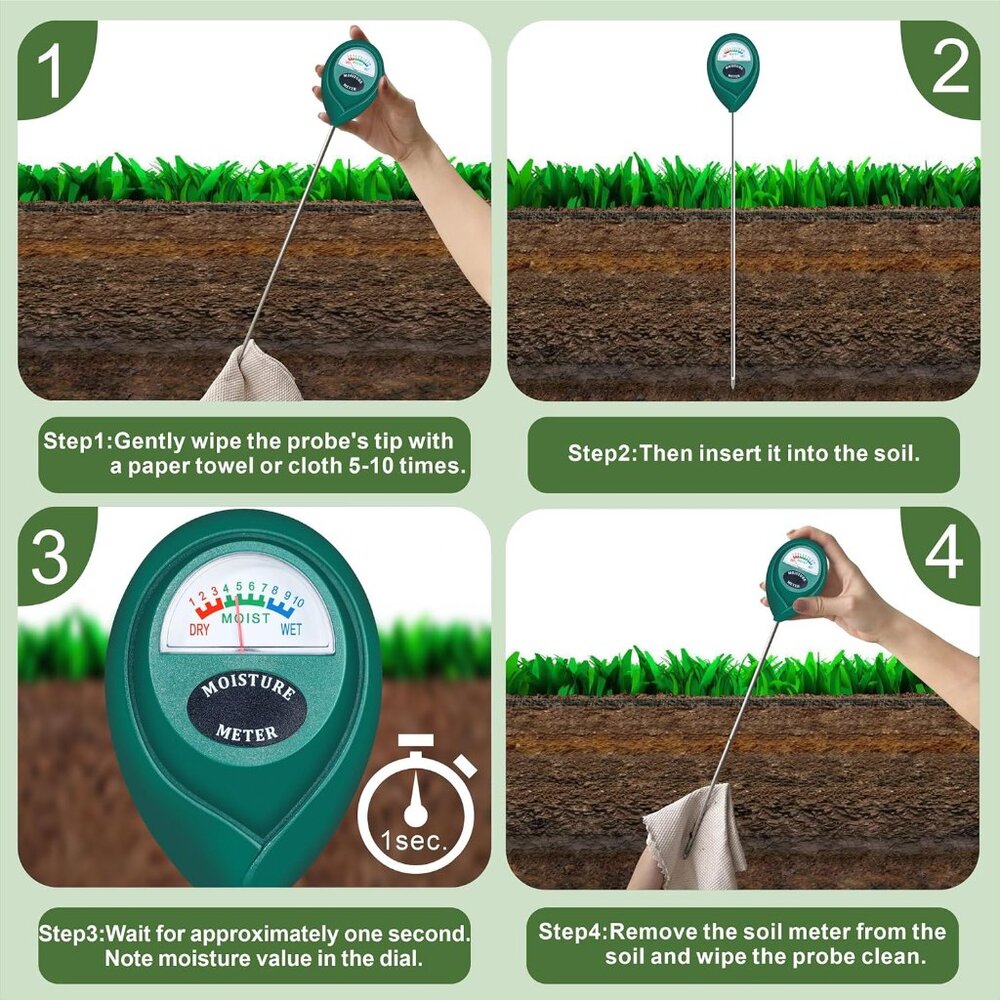 Long Probe Deep Use Soil Moisture Meter, Water Monitor Indicator Sensor, Hygrome - Picture 4 of 7